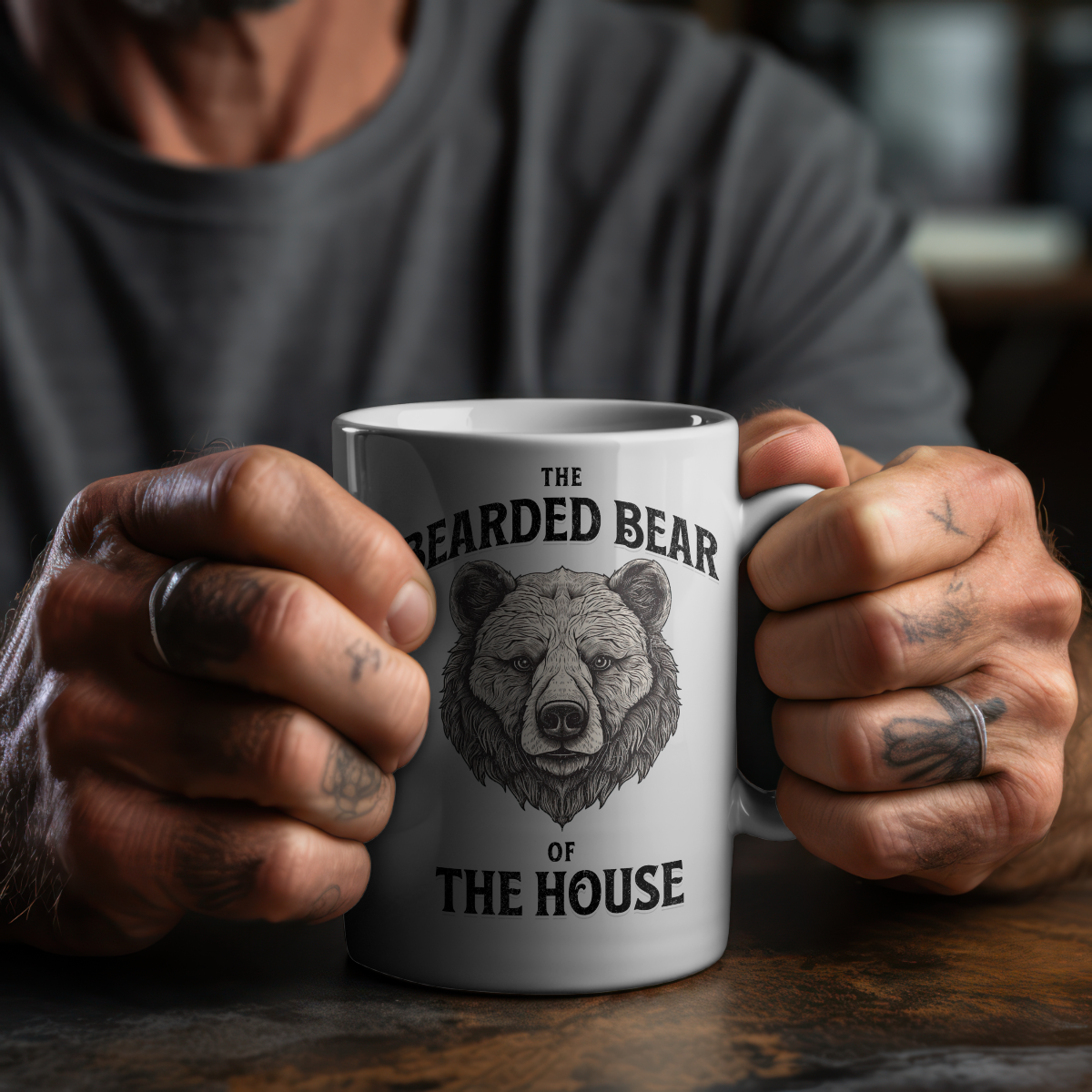The Bearded Bear of the House Ceramic Coffee Mug